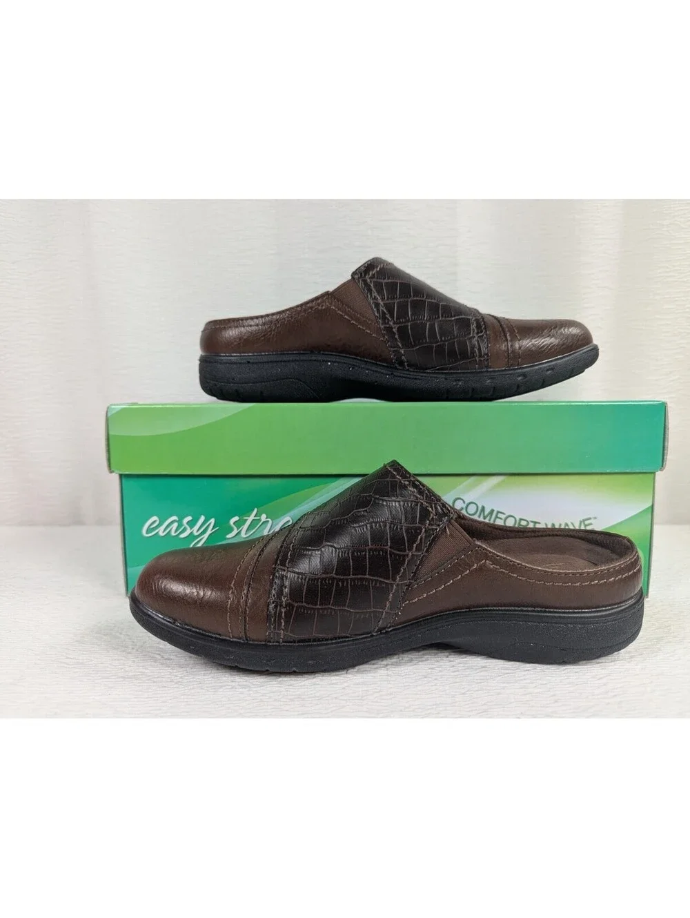 Easy Street - Women's - Parley - Mule Tan/Brown Croco - Size: 5M